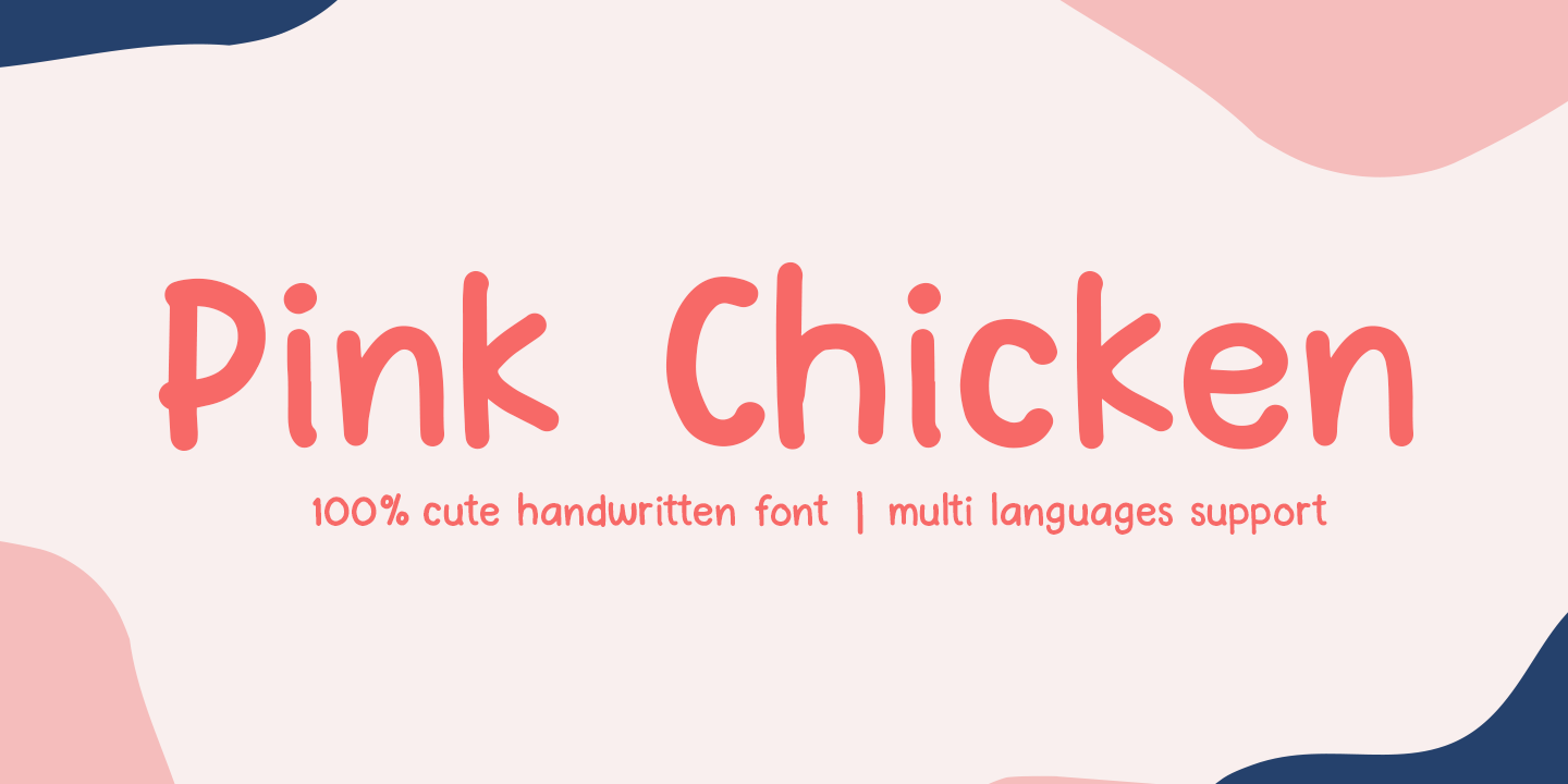 Beispiel einer Pink Chicken-Schriftart #1